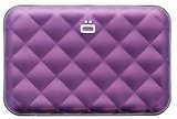 Ögon Quilted Button Purple creditcardhouder