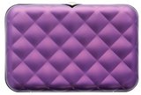 Ögon Quilted Button Purple creditcardhouder