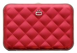 Ögon Quilted Button Red creditcardhouder