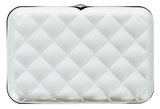 Ögon Quilted Button Silver creditcardhouder