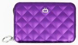 Ögon Quilted Zipper Purple creditcardhouder