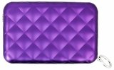 Ögon Quilted Zipper Purple creditcardhouder