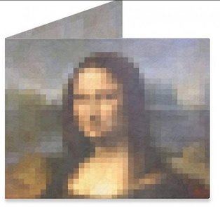 Mighty Wallet Pixel Mona Lisa