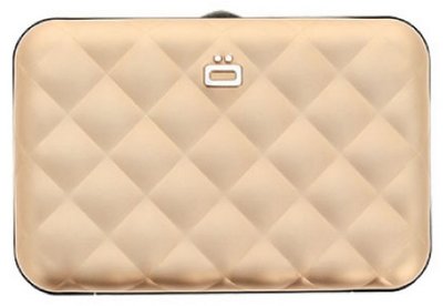 Ögon Quilted Button Rose Gold creditcardhouder